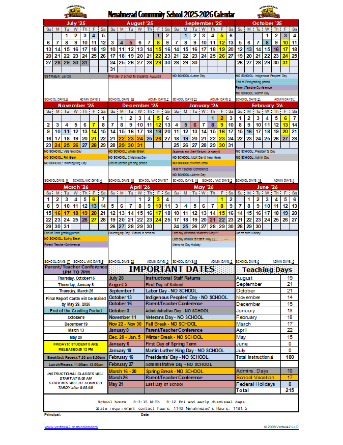 its a calendar
