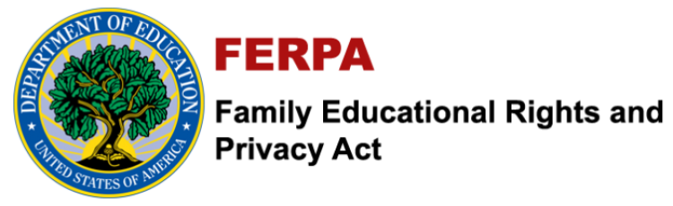 icon saying ferpa family educational rights and privacy act with a tree image from u.s. department of education