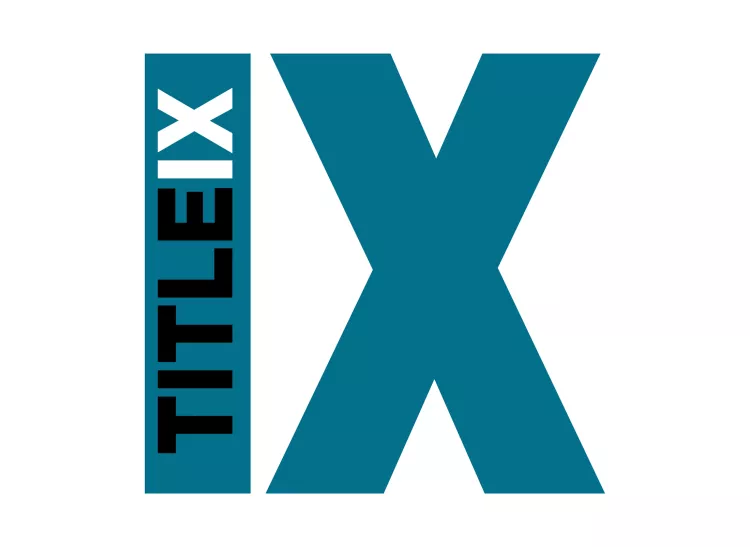 title IX image in blue