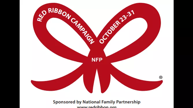 red ribbon week icon