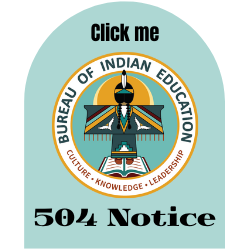 BIE logo button that says click me 504 notice