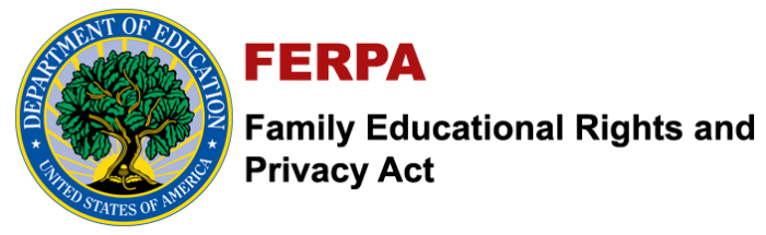 icon saying ferpa family educational rights and privacy act with a tree image from u.s. department of education