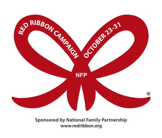 red ribbon week icon