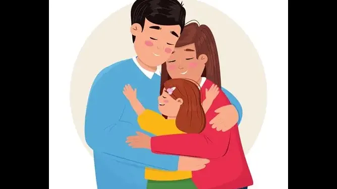 family hugging